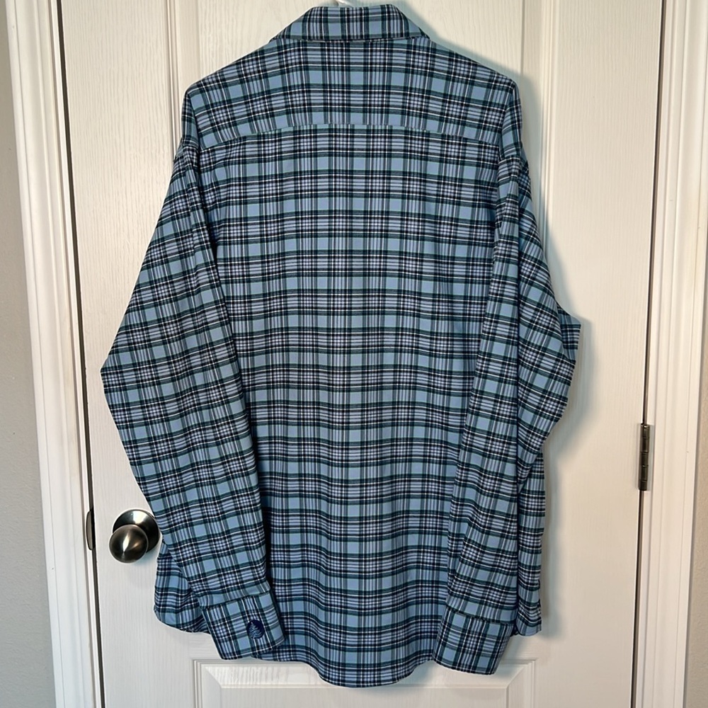 Peter Millar Men’s Crown Sport Plaid Button Down Short Flannel Blue Size XL - Picture 2 of 11
